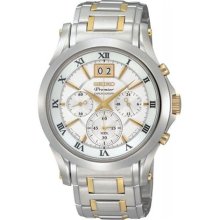 Seiko Premier Two-Tone Chronograph Mens Watch SPC058 ...