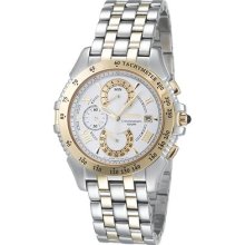 Seiko Retrograde Chronograph White Dial Date Two-tone Men's Watch Spc044