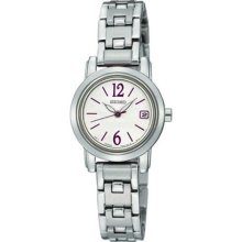 Seiko Silver Dial Purple Markers Ladies Watch SXDC69 ...