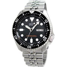 Seiko SKX007K2 Men's Divers Automatic Stainless Steel Watch with Black
