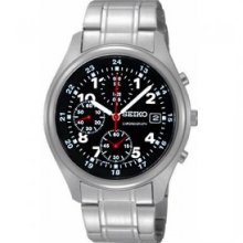 Seiko SNDB31 Men's Quartz Chronograph Black Dial 30M WR Watch ...