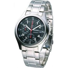 Seiko SNDB31 Men's Quartz Chronograph Black Dial 30M WR Watch