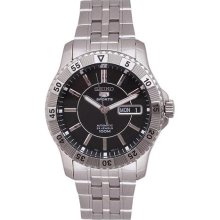 Seiko SNZJ23 Mens Watch Stainless Stee Seiko 5l Black Dial Automatic