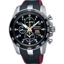 Seiko Sportura Limited Edition FC Barcelona Alarm Chronograph Mens Watch SNAE93