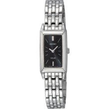 Seiko SUP043 Women's Black Dial Solar Powered Stainless Steel Watch