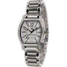 Silver Juicy Couture Crystal Dalton Bracelet Watch - Jewelry