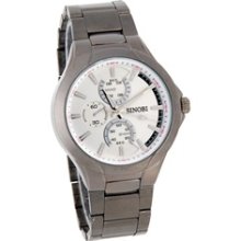 SINOBI 9350 Round Dial Tungsten Steel Analog Men' Wrist Watch (White)