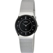 Skagen 233lssb1 Mens Ultra Slim Watch Black Dial W/mesh Strap O233lssb1