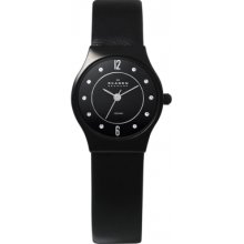 Skagen 233xsclb Ladies Black Ceramic Watch Rrp Â£149