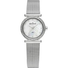 Skagen 3-Hand with Glitz Steel Mesh Women's watch #108SSS