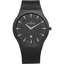 Skagen Denmark Mens Black Titanium Watch 234xxltb