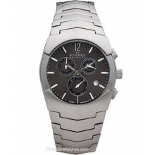 Skagen Mens Architect Black Label Chrono Stainless Steel 581XLSXM