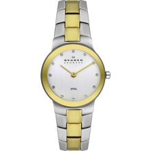 Skagen Women's 430Ssgx Steel Collection Crystal Accented Two Tone Stainless Steel Watch