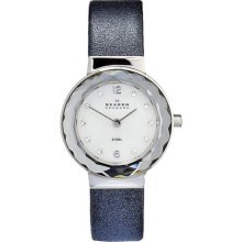 Skagen Women's Stainless Steel Glitz Watch (Skagen Women's Glitz Bue Leather)