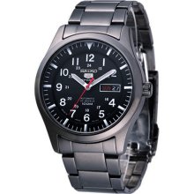 SNZG17J SNZG17 Seiko 5 Sports Black Stainless Steel Automatic Watch