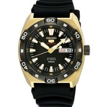 SRP288K1 - 2012 Seiko 5 Automatic 4R36 Divers 100m Gold Tone Watch