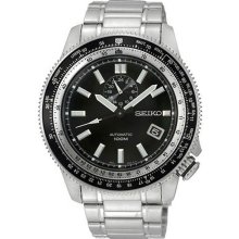 Stainless Steel Superior Automatic Black Dial Tachymeter