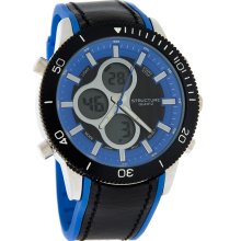 Structure by Surface Mens Analog-Digital Chronograph Blk/Blu Quartz Watch 32633