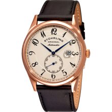 Stuhrling 171B Cuvette Classic Slim Auto 16K RGP Mens Watch