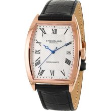 Stuhrling 241 33452 Classic Swiss Park Ave Rose Gold Mens Watch