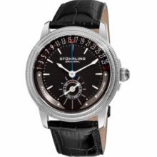 Stuhrling Original 339.33151 Mens Saturnalia Magnate Automatic Black Dial Watch