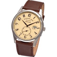 Stuhrling Original Men's 171b.3315k77 Classic Cuvette Automatic Beige Dial Watch