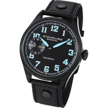 Stuhrling Original Men's Legacy Sport Mechanical Leather Strap Watch