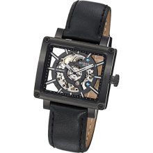 Stuhrling Original Women's Lady Axis Automatic Black Leather Strap Watch (Stuhrling Original Womens Watch)