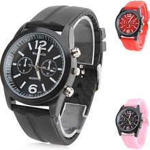 Style Women's Sports Silicone Analog Quartz Wrist Watch (Assorted Colors)