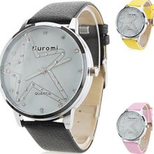Style Women's Star PU Leather Analog Quartz Wrist Watch (Assorted Colors)