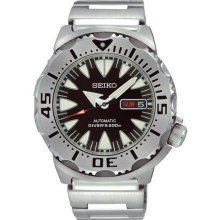 Superior Diver Stainless Steel Case and Bracelet Black Dial Automatic Day and Da