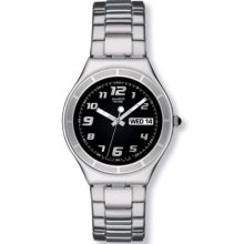 Swatch Mens His Tender Black Stainless Steel Bracelet Watch