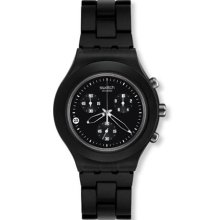 Swatch SVCF4000AG Unisex Full Blooded Smoky Black Dial Aluminum Chrono