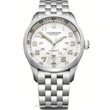Swiss Army Mens AirBoss Mechanical Silver-Tone Dial 241506