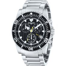 Swiss Eagle Men's 'Sea Ranger' Chronograph Black Watch (Sea Ranger Chronograph Black Watch)