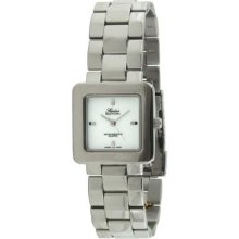 Swiss Edition Se3813M-Wt Swiss Made Mens Silver Square Watch With A White Dial