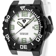 Swiss Legend Men's 'Expedition' White Dial White Silicon Watch ...