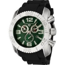 Swiss Legend Men's Steel Commander Green Dial Chronograph Watch ...