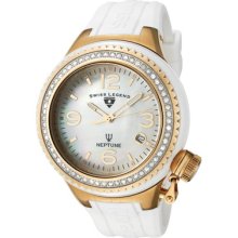 Swiss Legend Neptune Ceramic (44 Mm) White Diamond (0.97 Ctw) White Mo