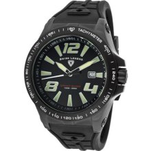 SWISS LEGEND Watches Men's Sprint Racer Black Dial Black Silicone Bla