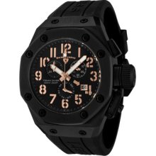 SWISS LEGEND Watches Men's Trimix Diver Chronograph Black Dial Rose Go