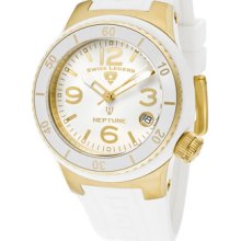 SWISS LEGEND Watches Women's Neptune (40 mm) White Dial White Silicone