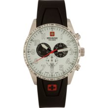 Swiss Military Calibre Men's Red Star White Dial Chronograph Watch