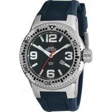 Swiss Precimax SP12024 Men's Titan Blue Dial Silicone Rubber Strap Swi