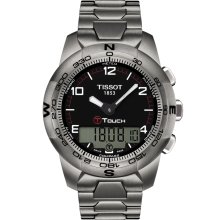 T-Touch II Men's Quartz Watch - Black Index Dial With Titanium Bracelet