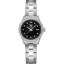 Tag Heuer Carrera Black Dial Diamond Ladies Watch WV1412BA0793 ...