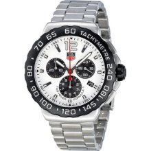 Tag Heuer Formula 1 Chronograph White Dial Stainless Steel Mens Watch