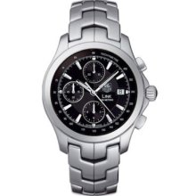 Tag Heuer Link Chrono Automatic Steel Black Watch Cjf2110.ba0576