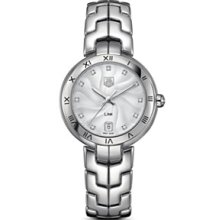 Tag Heuer Link Diamond Silver Guilloche Stainless Steel Ladies Wa ...