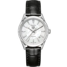 Tag Heuer Watch, Womens Automatic Carrera Diamond 58 ct. t.w. Black Al